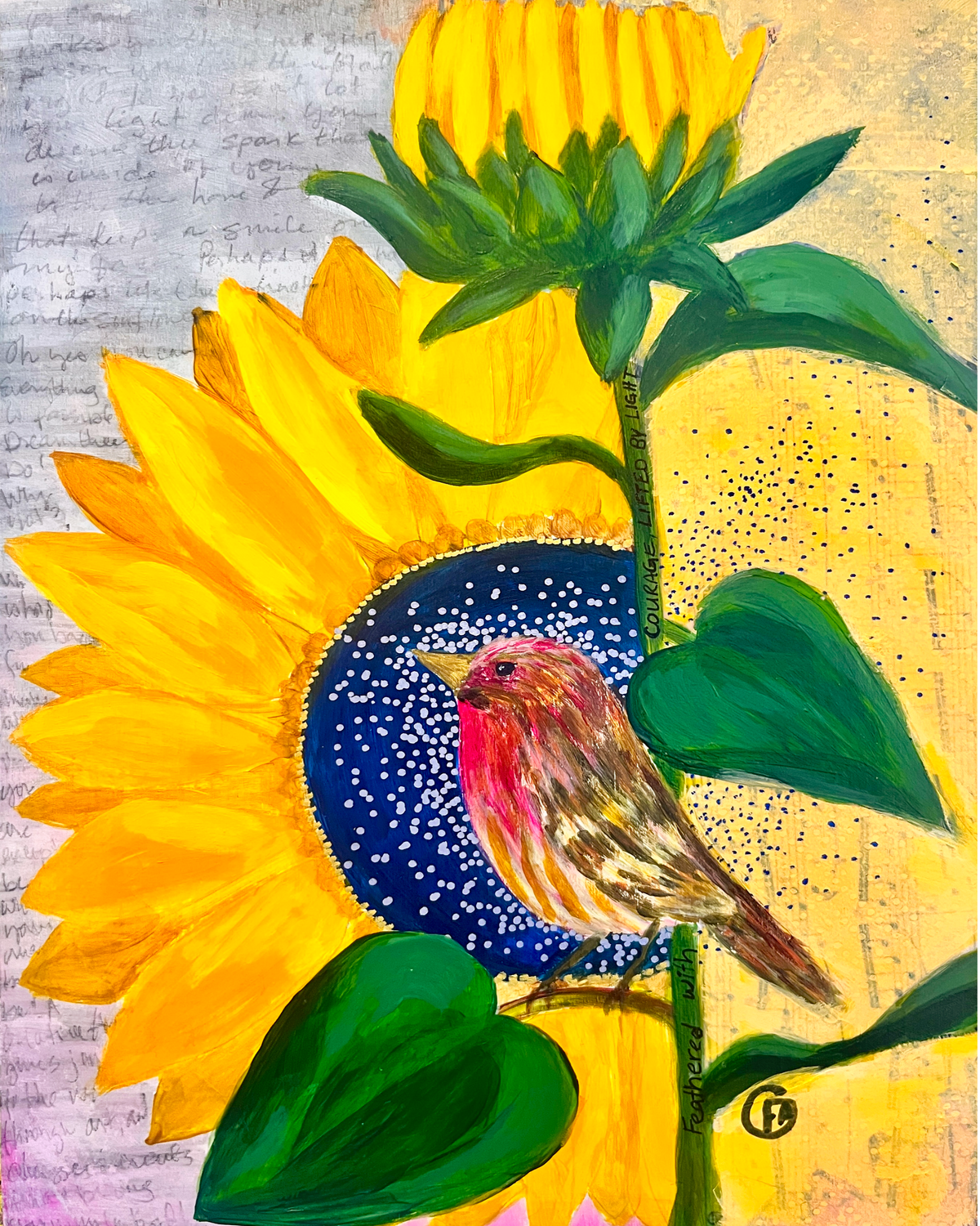 Feathered With Courage, Lifted By Light - Print