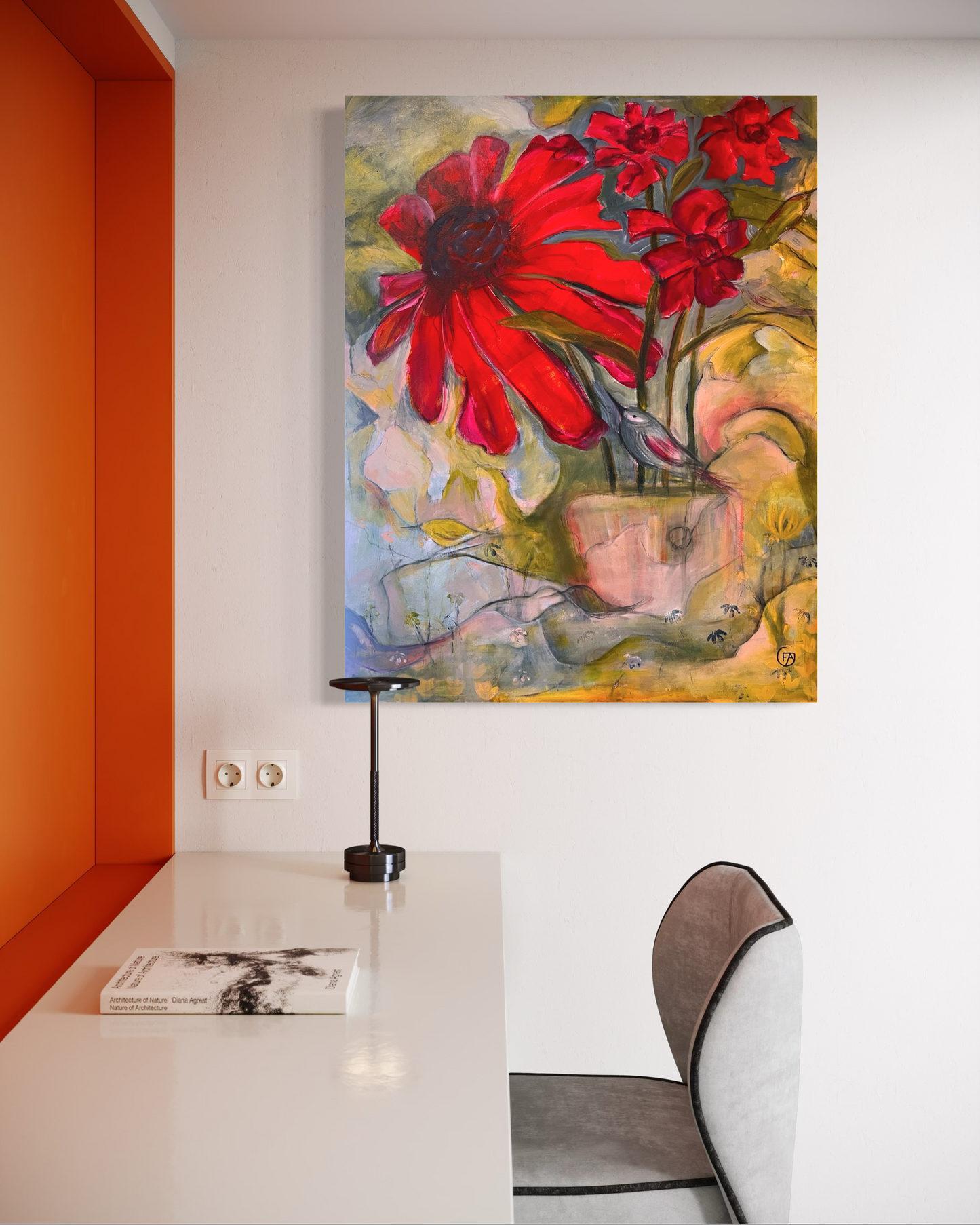 Lean Into the Moment and Breathe - 30" x 40"