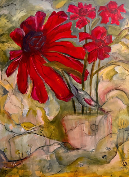 Lean Into the Moment and Breathe - 30" x 40"