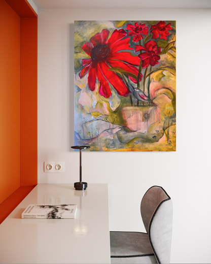 Lean Into the Moment and Breathe - 30" x 40"