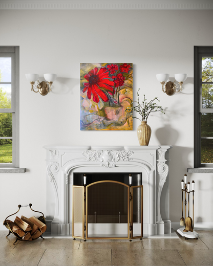 Lean Into the Moment and Breathe - 30" x 40"