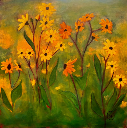 Wild Sunflowers - 20 x 20"