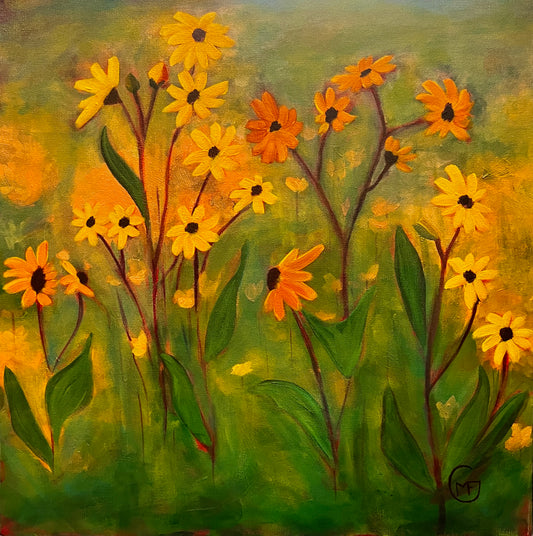Wild Sunflowers - 20 x 20"
