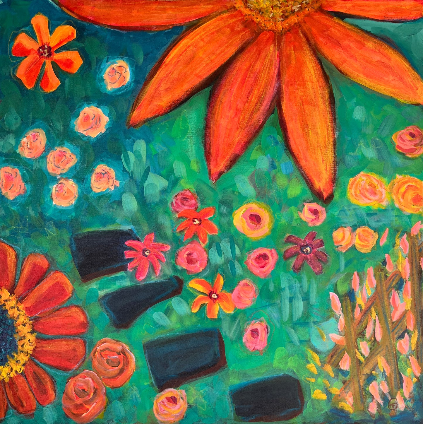 Inside the Garden Gate - 36 x 36"